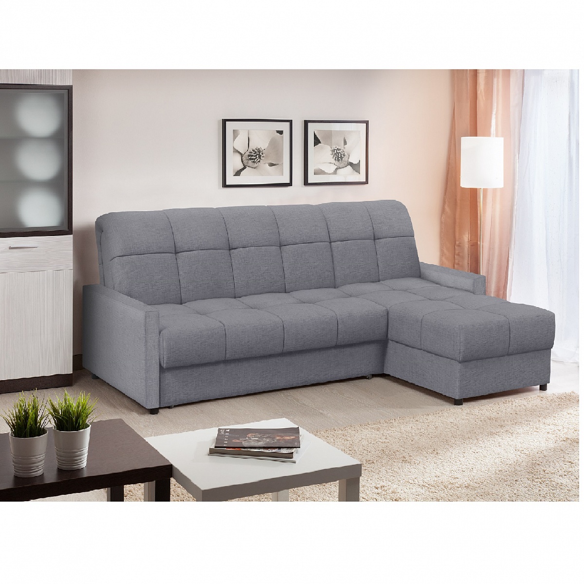 Угловой диван-кровать "Аккордеон" (металлокаркас)